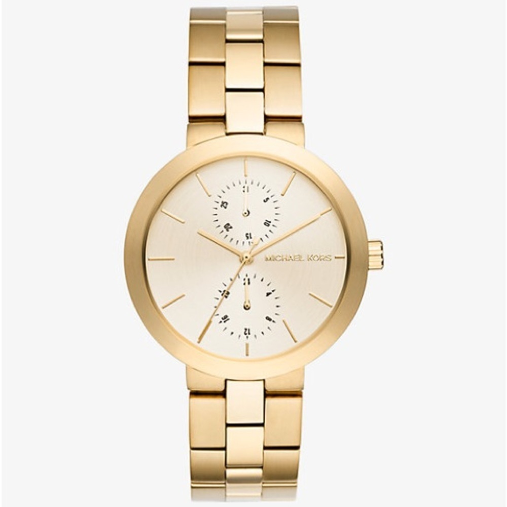Michael Kors Gold-Tone Steal Watch with Dual Subdials
